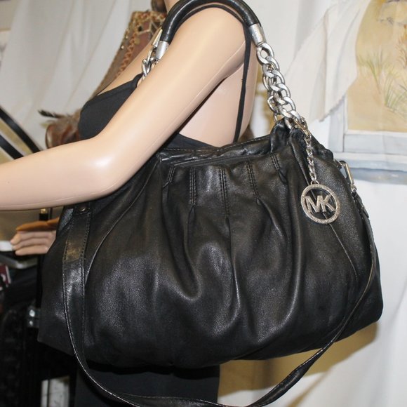 Customized Michael Kors Slouchy Leather Chain Strap Hobo Shoulder Bag - Picture 1 of 11